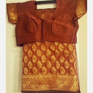 Saree with stitched blouse